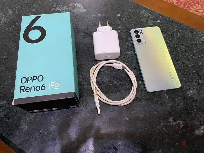 تلفون oppo reno 6 5g بحاله ممتازه للبيع 0