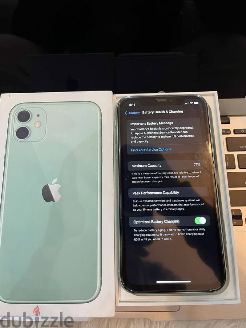 IPhone 11 64 giga mint green 8