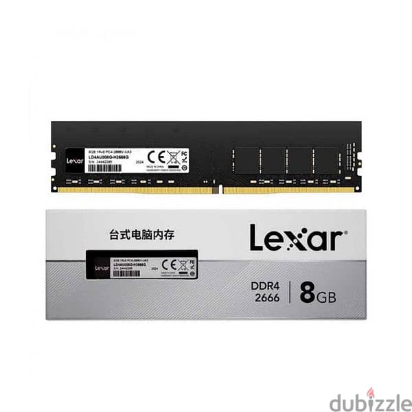 رام 8 جيجا Lexar من نوع DDR4 بتردد 2666 جيجا هرتز 2