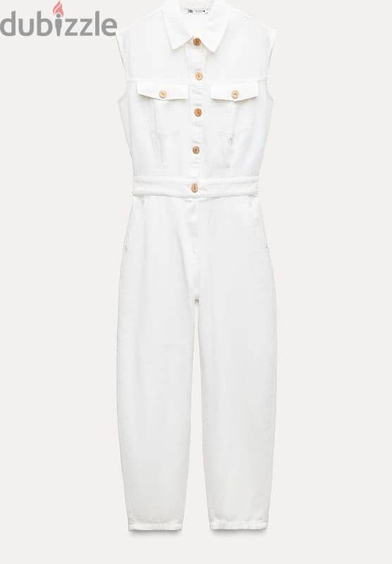 zara denim jumpsuit M size 4