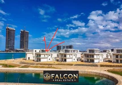 Visit now! Finished villa for sale Double view sea & El Alamein Towers - ready for inspection in New Mazarine Alamein - North Coast