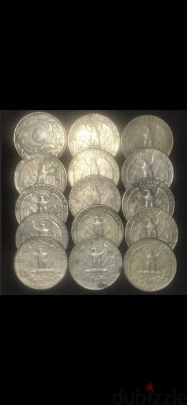 Quarter dollar 15 pieces ancinet since1876 1