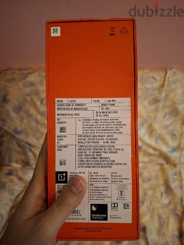 Oneplus 9R 12Ram 256GG زيروو 7