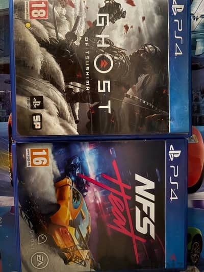 need for speed and ghost of Tsushima ps4 games