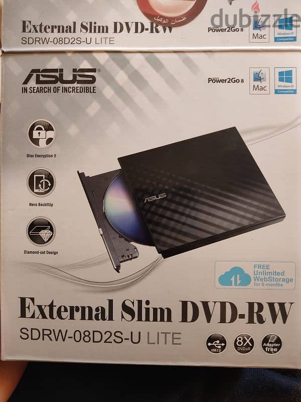 Asus external slim dvd-Rw 0