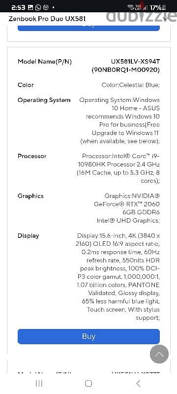 ASUS ZENBOOK PRO DUO I9 5