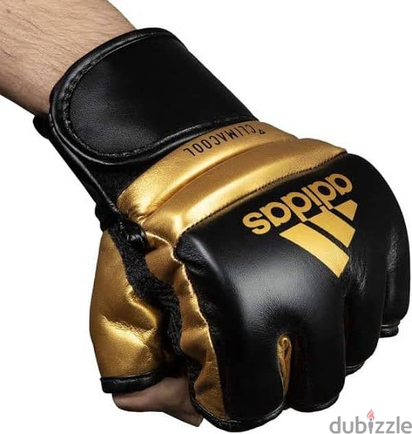 Adidas mma boxing gloves - Large - black and gold 1