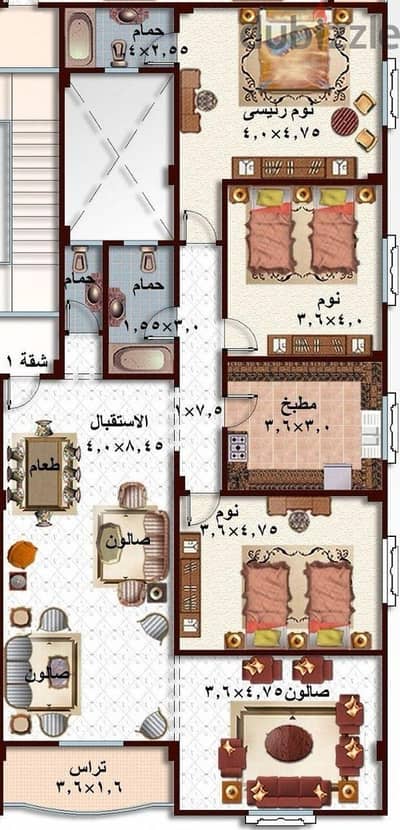 من المالك مباشرة - شقة واسعة 184 متر مع حصة فى الجراج  - الشروق