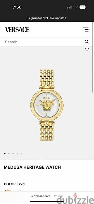 Medusa Heritage Watch Versace