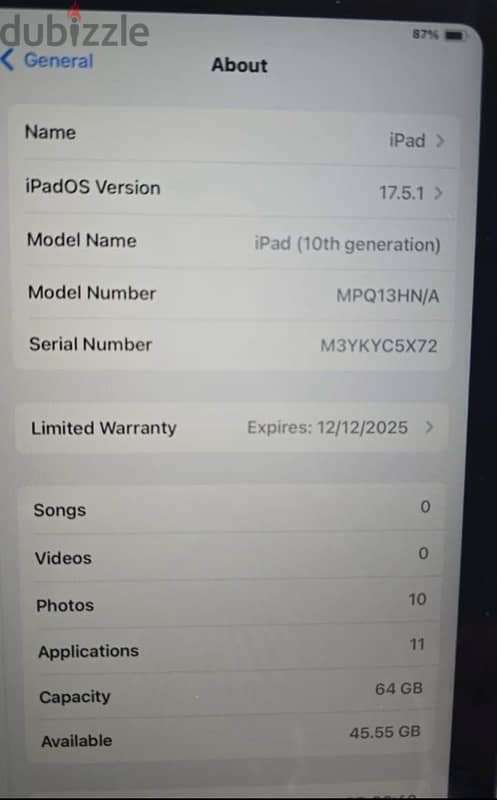 iPad (10th Generation) 64GB Wifi Only 1