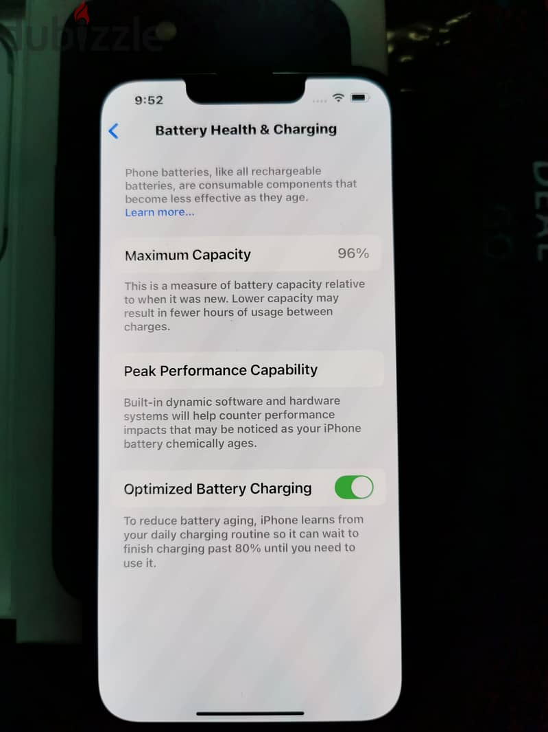 Iphone 13_128 بطارية 96% جديد لانج بالضمان والفاتورة وكل حاجته للبيع 5