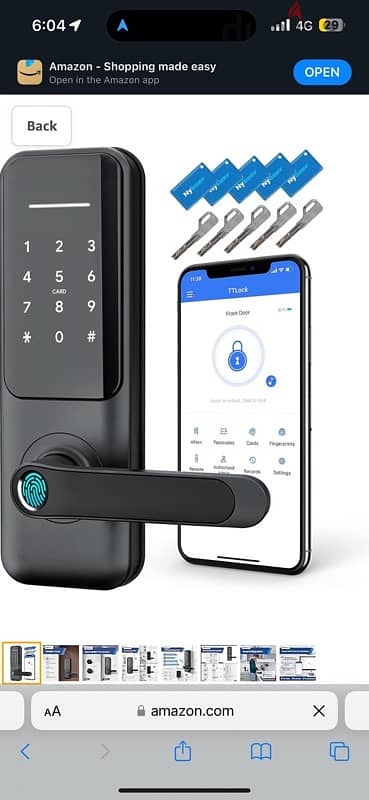 smart door lock قفل باب زكى