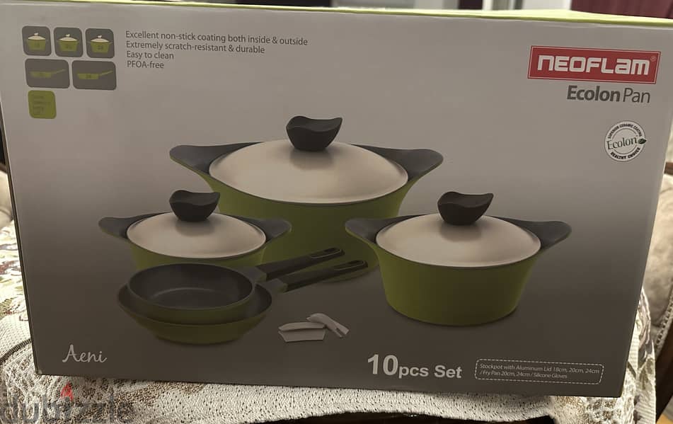 Neoflam cookware (جرانيت) ١٠ قطع 5