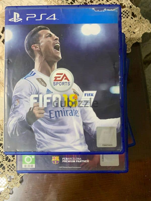 pes 18 and fifa 18 and pubg and gran turismo 2