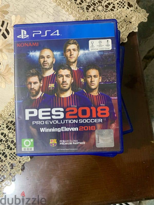 pes 18 and fifa 18 and pubg and gran turismo 3