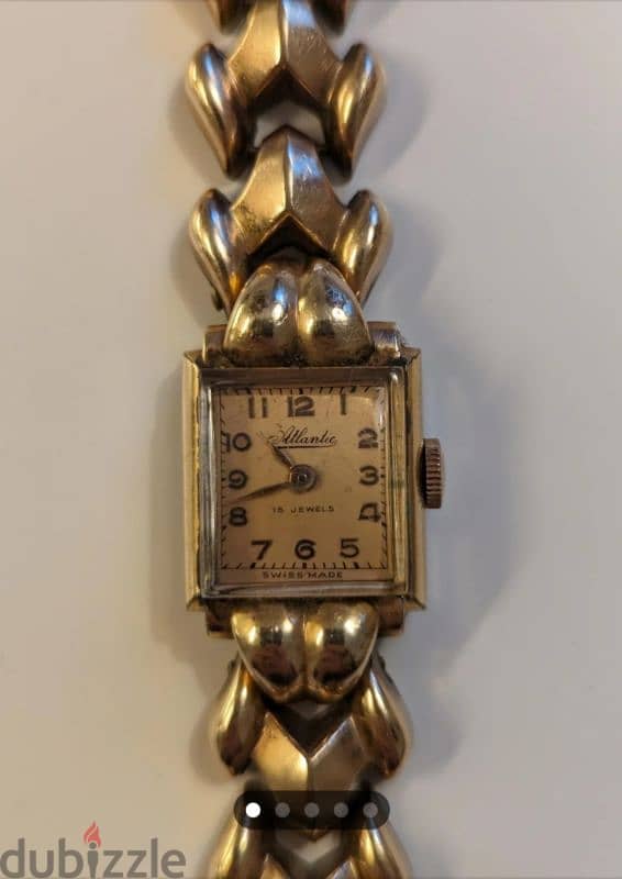 Vintage Gold Swiss Watch ساعة دهب حريمى سويسرى ماركة Alprosa من Enicar 1