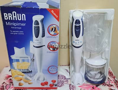 رجاء قراءة الاعلان - هاند بلندر Braun MultiQuick 450W  بالكابة وخفاقة