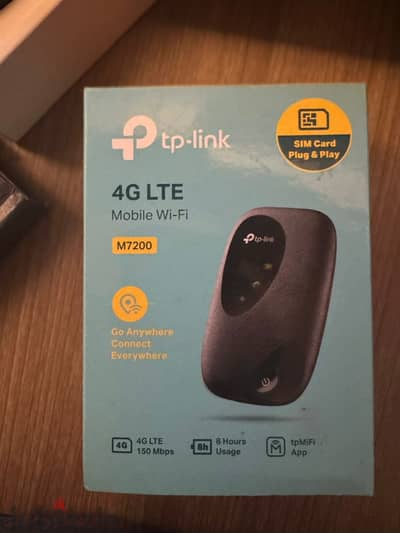 ماي فاي TP-Link 4G LTE Mobile Wi-Fi, Black - M7200