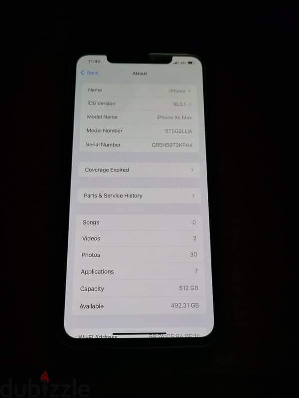 iPhone xs max 512 4