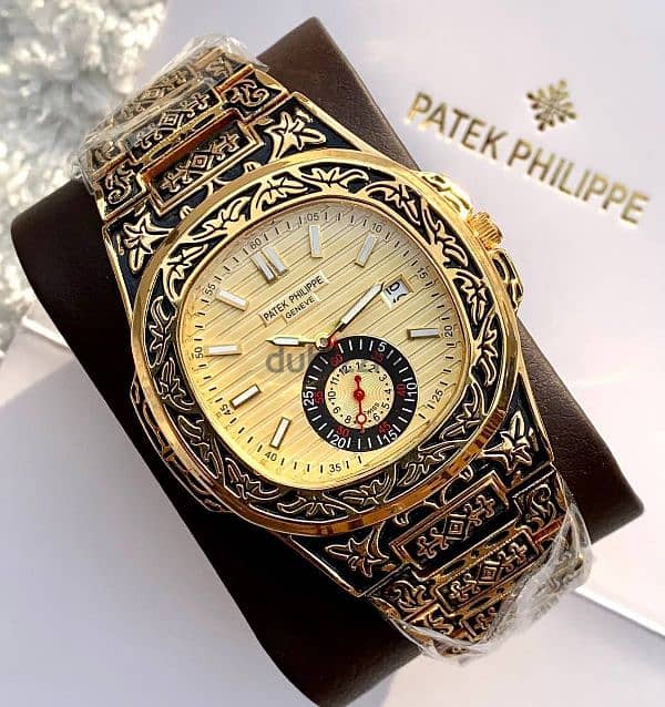 PATEK PHILIPPE ساعات باتيك فيليب  هاى كوبى  بأستيك صلب مقاوم للصدأ و م 0