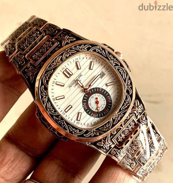 PATEK PHILIPPE ساعات باتيك فيليب  هاى كوبى  بأستيك صلب مقاوم للصدأ و م 2