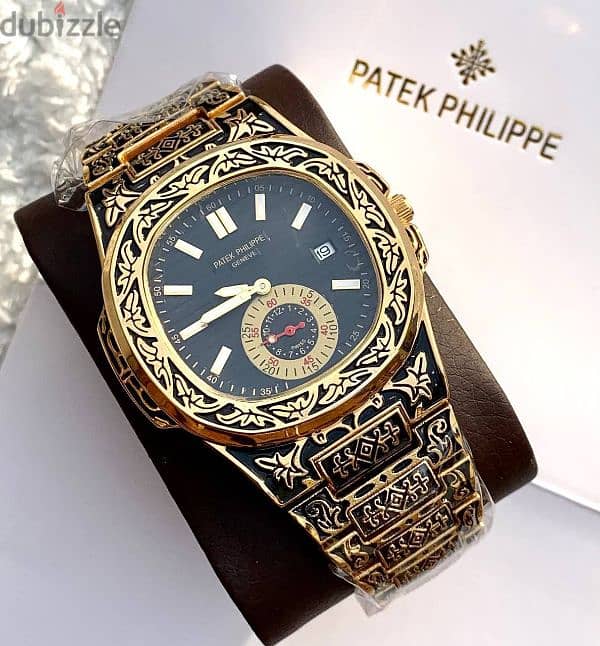 PATEK PHILIPPE ساعات باتيك فيليب  هاى كوبى  بأستيك صلب مقاوم للصدأ و م 3