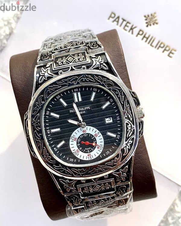 PATEK PHILIPPE ساعات باتيك فيليب  هاى كوبى  بأستيك صلب مقاوم للصدأ و م 5