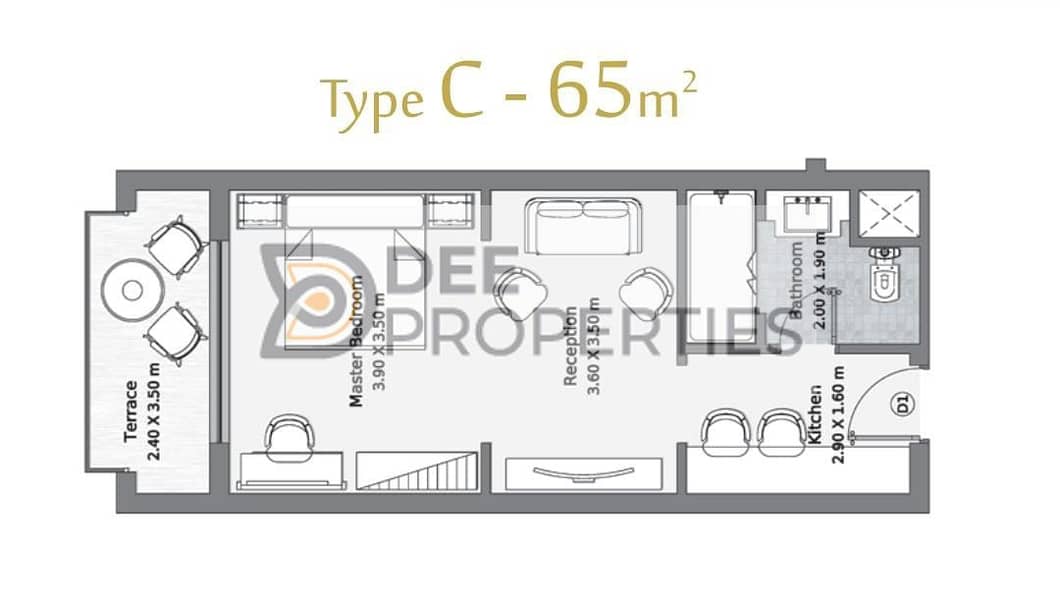 Chalet for sale 65 sqm in Ras Al Hamkah Sands - direct sea view - fully finished and hotel service 0