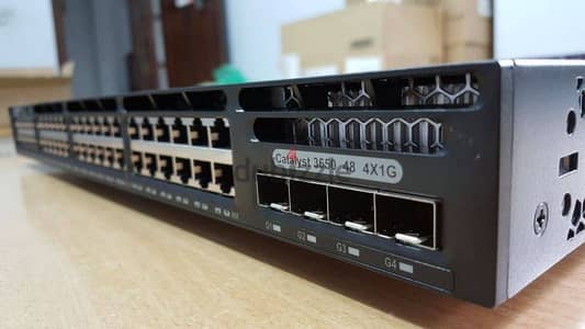 سويتش سيسكو 48بورت Cisco Catalyst 3650 48P PoE+ uplink 1G