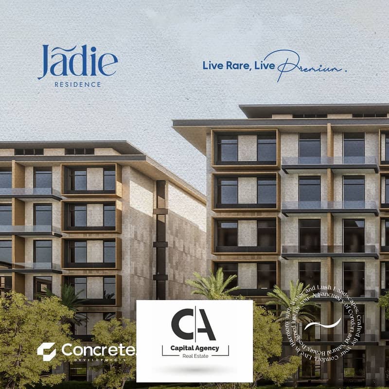 Apartment for sale, 4 rooms, 0% down payment, in the Fifth Settlement, in Jadie Compound, with a discount of up to 30% and installments over the longe 0