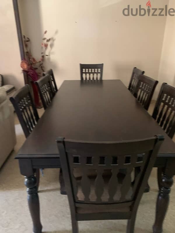 dining table + 8 chairs 0