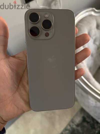 i phone 15 pro max natural titanium like zeroo with all accessories