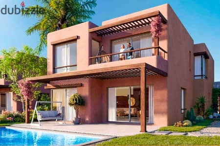 سنيور شاليه 154م + 104 رووف رأس الحكمة - Hacienda blue (مقدم 5% - بسعر الطرح الأول)