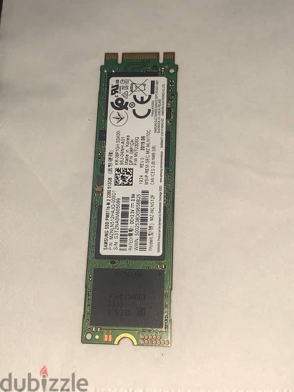 Samsung ssd pm871b M. 2 512G 0