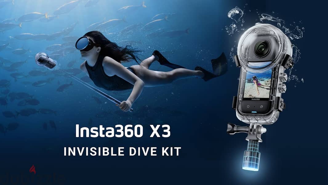 insta360 X3 Invisible Dive Kit + Battery + Invisible stick 1