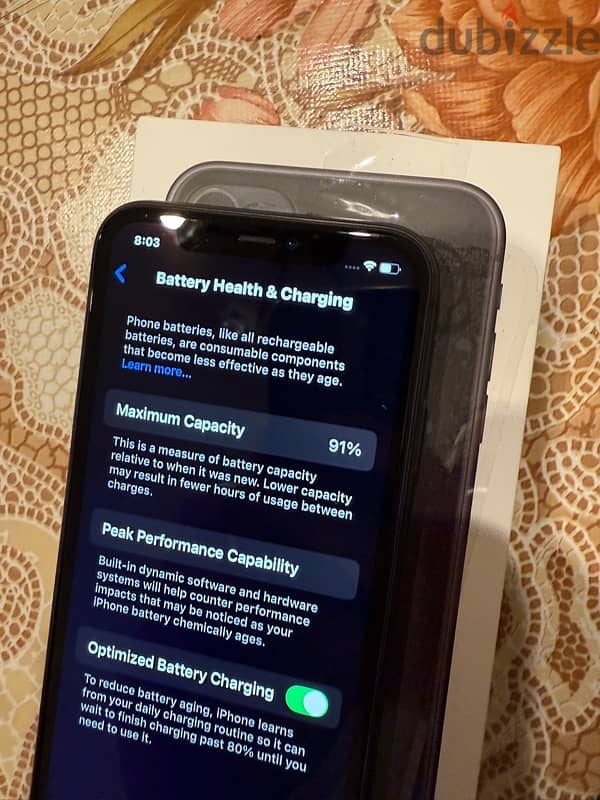 iPhone 11 128GB B91% بدون ضرايب 0