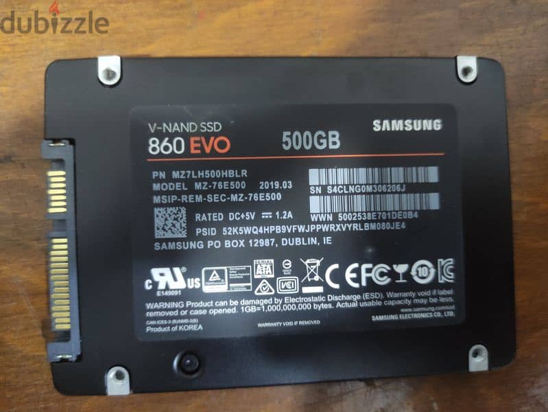 SSD Samsung Evo 860 500gb 1