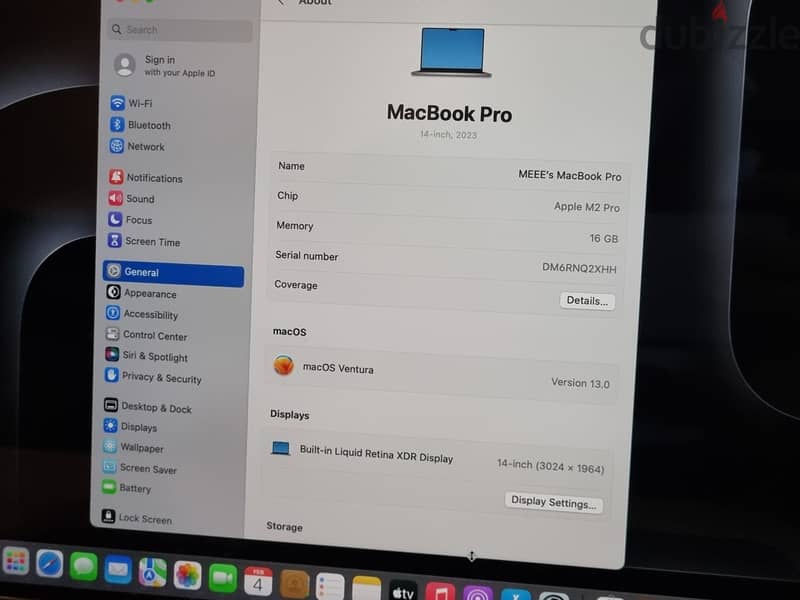 Macboook Pro 14 M2 Pro زيرو ضمان سنتين 6