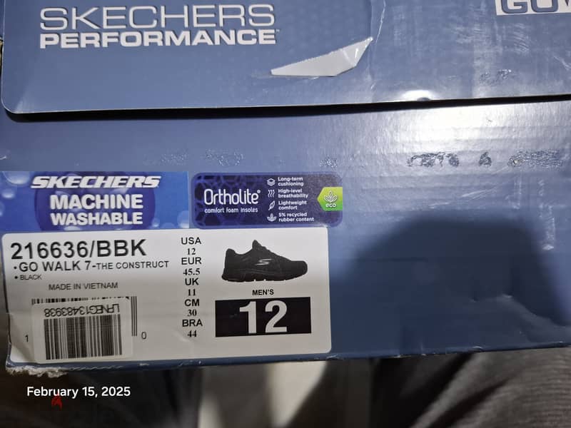 سكتشر جو ووك اخر فرجن  مقاس 46 سهل اللبس رباط شكل skechers go walk 7 4 7