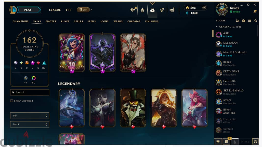 LOL  account for sell 3