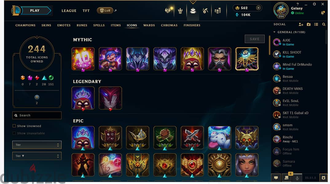 LOL  account for sell 5