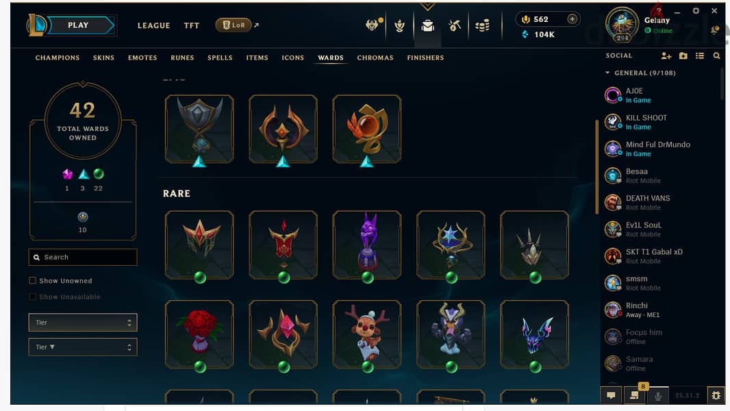 LOL  account for sell 6