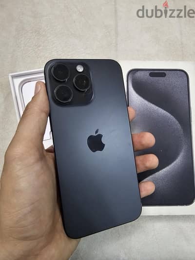 iphone 15 pro max 256 ZA خطين فعلي بالعلبه بطاريه ٩٦