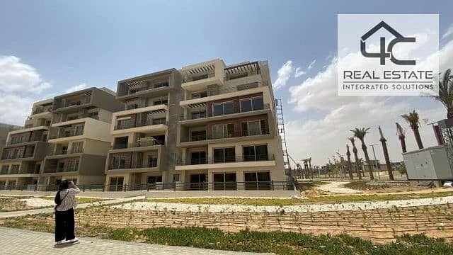 Corner apartment 172 m fully finished in prime location with lagoon view in phase Cleo Palm hills new cairo compound with down payment and instalment 0