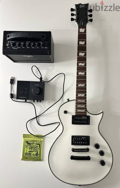 ESP LTD EC-256 electric guitar + Boss mini amp + Komplete Audio 2