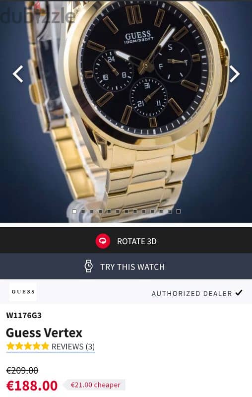 GUESS WATCH GOLD 4