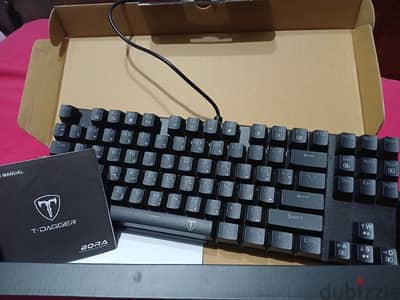 Gaming Keyboard mechanical, T-DAGGER red switch