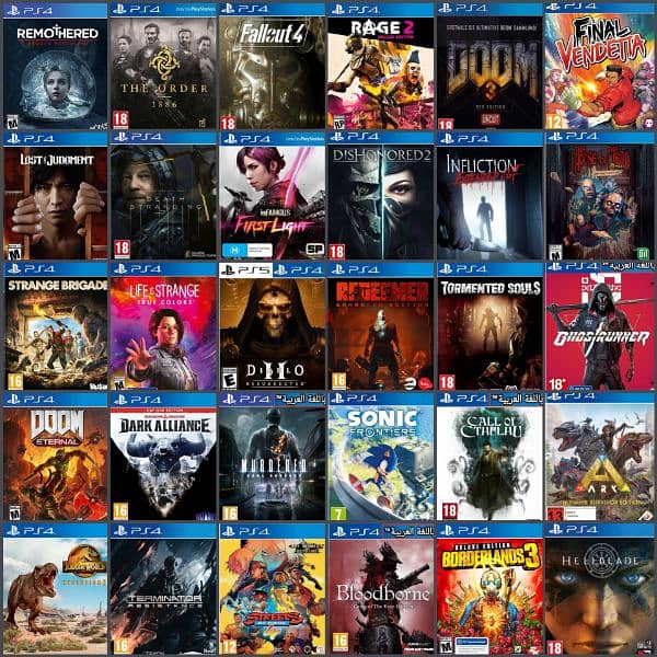 من اختيارك 10 العاب بلاى ستيشن 4 ب 400ج Games ps4 . متاح التوصيل 6