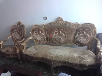 كنبه صالون مدهب