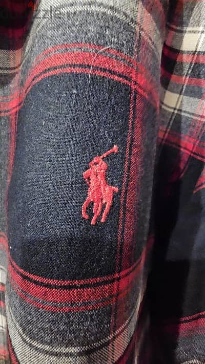 قميص Polo Ralph lauren صوف علي قطن شتوي مقاس ميديام